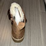 Steve Madden Woman’s Rainier Cognac Suede Leather Lace-Up Platform Ankle Boots Photo 6