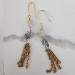 Banana Republic Aureus + Argent Quartz Golden Brass Tassel Earrings Photo 2