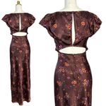 Free People  Dainty Lace Retro 90s Butterfly Babe Maxi Dress in Brown Combo Large Photo 11