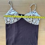 Unique Vintage Vintage 90s Y2K Silk Blend Babydoll Tank top Sz L Brown Cream Animal Print Photo 11