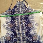 Japna  paisley and floral blue on white tan… Photo 5