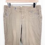 L.A. Blues Vintage Y2K Low Rise Floral Button Tan Pants Bootcut Flare Leg 10P Photo 2