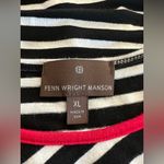 Fenn Wright Manson Black & Cream Cutout Back Striped Top. Photo 2