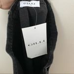 Gilli Denim Skirt Black Asymmetrical front Buttons Pockets Casual Neutral Trendy Size M Photo 9