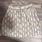 Loft Womens Beige Black Print Elastic Waist Casual Mini Skirt Size M Photo 0
