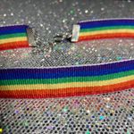Handmade Gay Rainbow Pride Choker Necklace LGBTQ Jewelry Rave Egirl Concert Festival Gift Photo 0