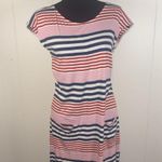 Boden Adriana striped cap sleeve‎ wide neck jersey knit tunic dress Small Photo 0