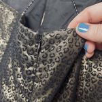 Vintage Reggio Size 8 Metallic Leopard Print‎ Maxi Dress Gold Black Formal Prom Photo 3