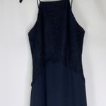 After Six Midnight Blue Chiffon Lace Formal Prom Special Event Gown 4 Photo 3