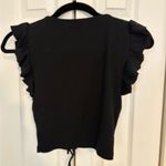 ZARA Black Ruffled Crop Top Photo 2