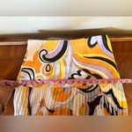Marciano Orange and Purple Abstract High Low Pleated Flowy Maxi Skirt Size S Photo 10