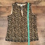 J.Crew NWT Leopard Print Tie-Neck Ruffle Tank Top Photo 10