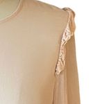 Urban Outfitters  Light Pink Long Sleeve Blouse Tied Sleeve Bottoms ~ Size SMALL Photo 2