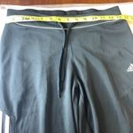 Adidas 3 Stripe Black Crop Pants Size Small Photo 6