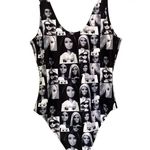 Forever 21 Black White Barbie Graphic Print Sleeveless Tank Bodysuit Size Small Photo 1