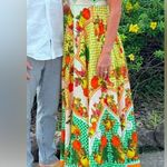 ALÉMAIS Lemonis Printed Linen Midi Dress White Size 8 Photo 7