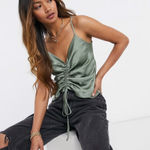 ASOS  Sage Green Satin Tank Top Photo 0