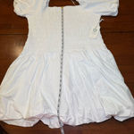 Tuckernuck Hyacinth House NWT Catarina Smocked Puff Mini Dress White Size XL Photo 10