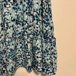 Loft  Blue Floral Tiered Midi Dress Medium Photo 6
