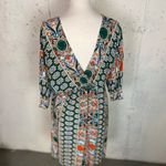 #154 BOUTIQUE Plunge Neck Swim Coverup Size L Photo 3