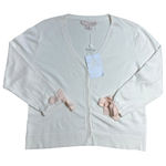 Gal Meets Glam Ivory and Pink Ribbon Cardigan Womens L Photo 0