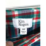 kim rogers Plaid Pants Womens 14P Pull On Straight Preppy Stretch Office Casual Photo 4