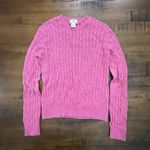 Brooks Brothers 346  Sweater Mercerized Cotton Pink Cable Knitted Women's Medium Photo 0