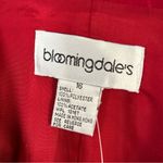 Bloomingdales NWOT Vintage Bloomingdale’s Red Blazer Jacket Size 16 Formal Office Holiday Photo 1