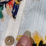 AMBIANCE gauzy floral adjustable spaghetti strap high low flowy tank top size L White Size L Photo 7