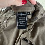 7 For All Mankind  Taupe Suede Like Cropped Pants Sz 26 Photo 1