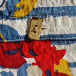 Multiples  PM Petite Medium High-Low Textured Stripe Floral Top Lightweight Photo 3