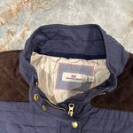 Vineyard Vines Dark Blue Quilted Vest with Dark Brown Details Photo 3