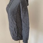 Skull Cashmere EUC  Gray Cable Knit Omega Zip Wool Sweater, S‎ Photo 2