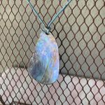 Elegant New Zealand Paua abalone natural shell necklace Blue Photo 1