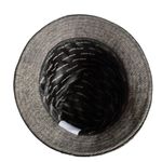 Nine West Multi Brown Wool Blend Fedora Hat Leather Trim Buckle Detail Photo 4