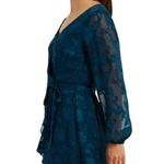 BCX Dark Fairy Floral Dress Junior XXS Tiered Ruffle Faux Wrap Textured Photo 12