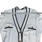 NWOT Aaron & Amber White Cardigan with Black Trim and Belt Women size Large Photo 11