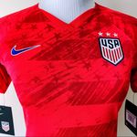 Nike  Womens USA 2019 Away Stadium Soccer Jersey Womens XS Red Kit Slim Fit Gift Photo 6