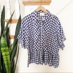 Anthropologie  maeve flounce gingham blouse Photo 1
