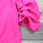DKNY Ruched-Sleeve Relaxed Open Front Jacket Blazer Neon Pink Women's Size Small Photo 5