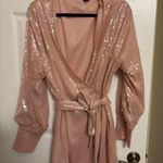 Boohoo Pink Sequin Dress Photo 4