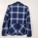 HAYES Plaid Button Front Shirt Long Sleeves Collared Blue Photo 2