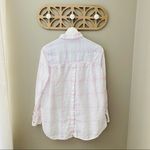 Free People  No Limits Plaid Linen Shirt White/Pink Sz XS Photo 1