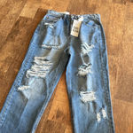 Vanilla Star Jeans Vanilla Star NWT Distressed high rise straight leg relaxed fit dad Jean Photo 1