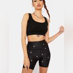 Spiritual Gangster Intent NWT Black Ditsy High Waist Biker Shorts Size Small Photo 2