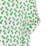 Boden 100% Linen Short Sleeve Boxy Crop Shirt Ivory Green Ditsy Floral Size 2 Photo 8