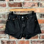 Levi's Levi’s 501 Black Denim Jean Shorts Cut Off High Rise, 28 Photo 1