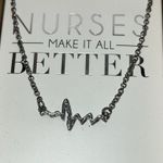 Beats Nurse Heartbeat Necklace ECG EKG Graph  Silver Fashion Jewelry Gift New Box Photo 0
