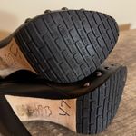 Charles David  Black Leather Heeled Platform Ankle Booties Women’s Size 5 Studs Photo 12