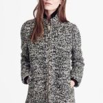 J.Crew Lodge Coat in Black and White Speckled Boucle Size 10 Jacket Photo 1